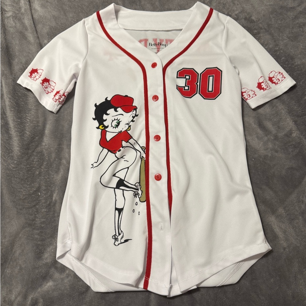 Betty Boop Red and White Graphic Tee